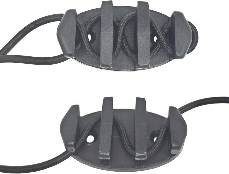 Douzime 4 Pack Zig Zag Kayak Cleat Nylon Anchor Cleats with Screws for Canoes Boat Deck Marine Fishing Rigging Accessories - Image 3